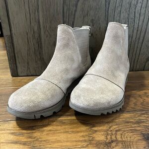 SOREL Suede Boots Ankle Leather 6.5 Slip On